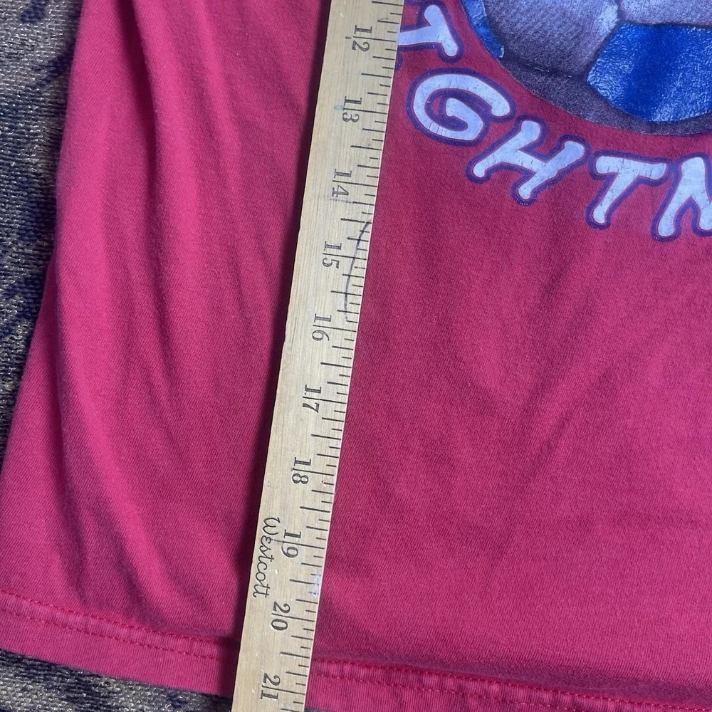 Vtg Y2K Athletic Works Boys Shirt Size L Soccer Worst Nightmare